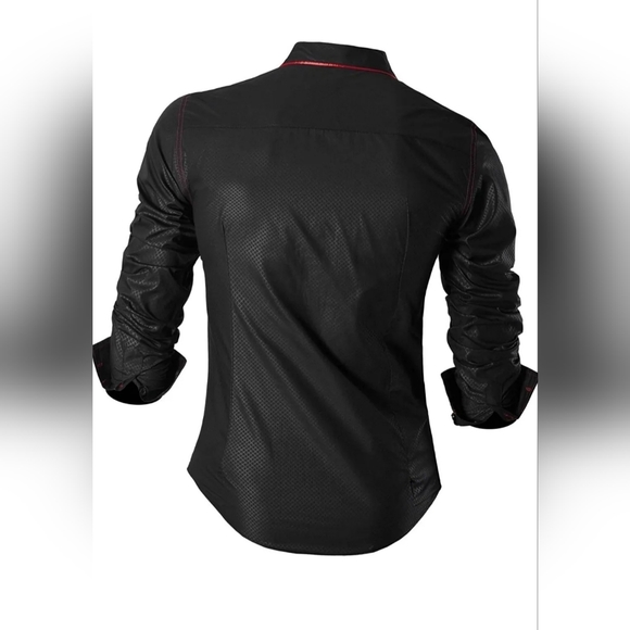 Jeansian Men's Slim Fit Long Sleeves Casual Button Down Shirt Size M - Picture 3 of 5